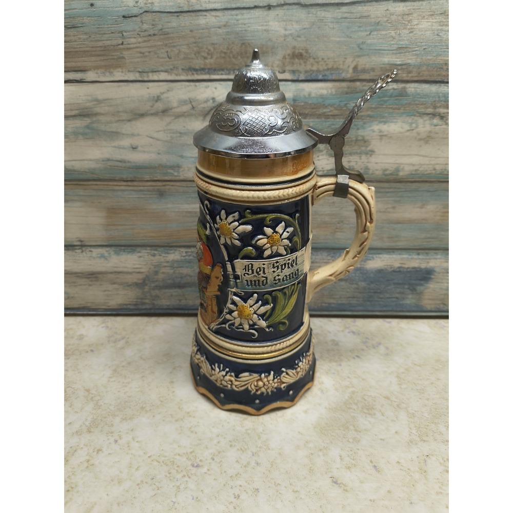 Thorens Movement Beer Stein Switzerland Musical Box